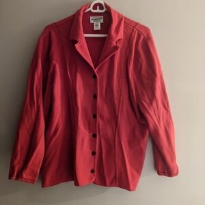Pendleton Red Button Front Sweater Shaket X-Large